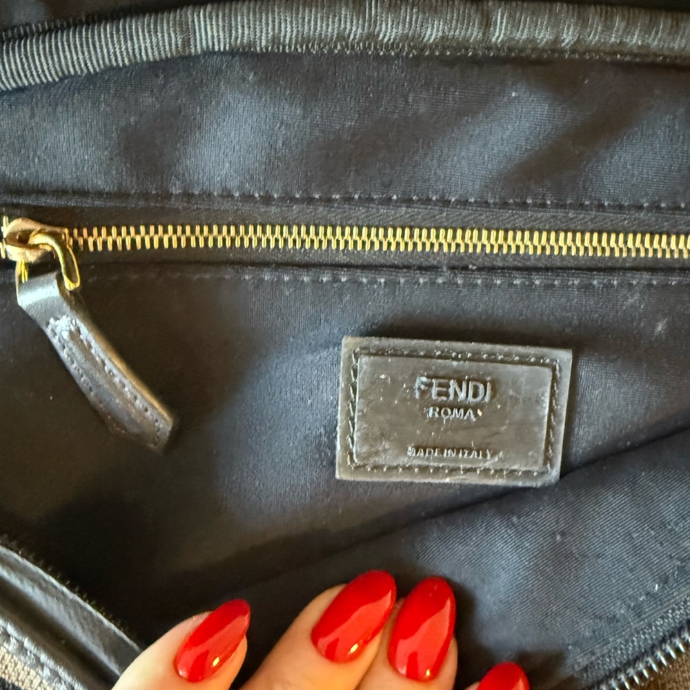 Fendi Vitello Century Maglia Pattern Mix Belt Bag Havana - Picture 4 of 6